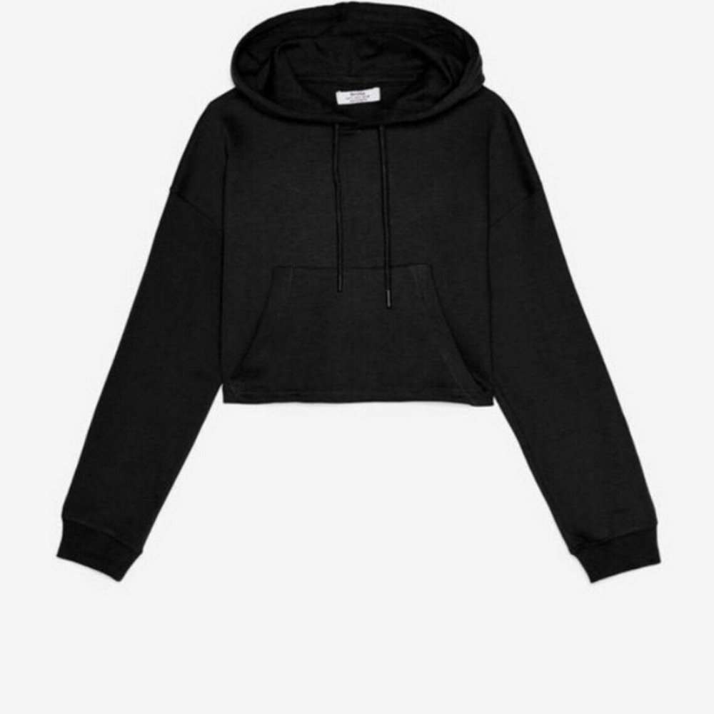 Bershka Cropped Hoodie XS